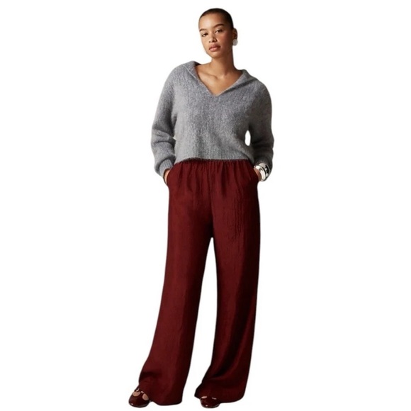 J. Crew Pants - J Crew Stratus Pant in Textured Burgundy Size M